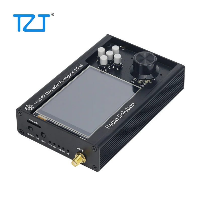 TZT 1MHz-6GHz Montado SDR Radio Version 1.7.0 HackRF Una R9 + PortaPack H2 + 5 Antenas + Cable de Datos