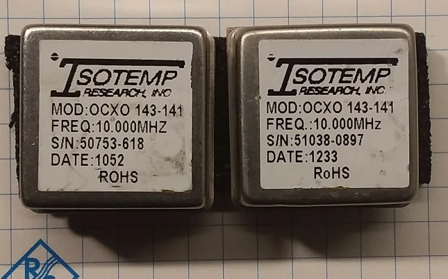 2PCS Importados Desmontaje ISOTEMP Constante la Temperatura del Cristal Oscilador OCXO 143-141 10MHZ de Edad