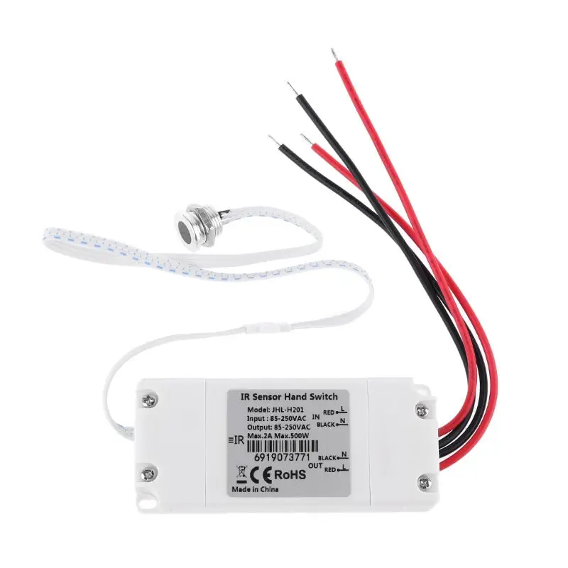 Iluminación PIR Sensor Interruptor para w/ 140 mm Longitud del Cable de encendido/Apagado del Sensor de Movimiento de Entrada/salida 85-250VAC para el Hogar