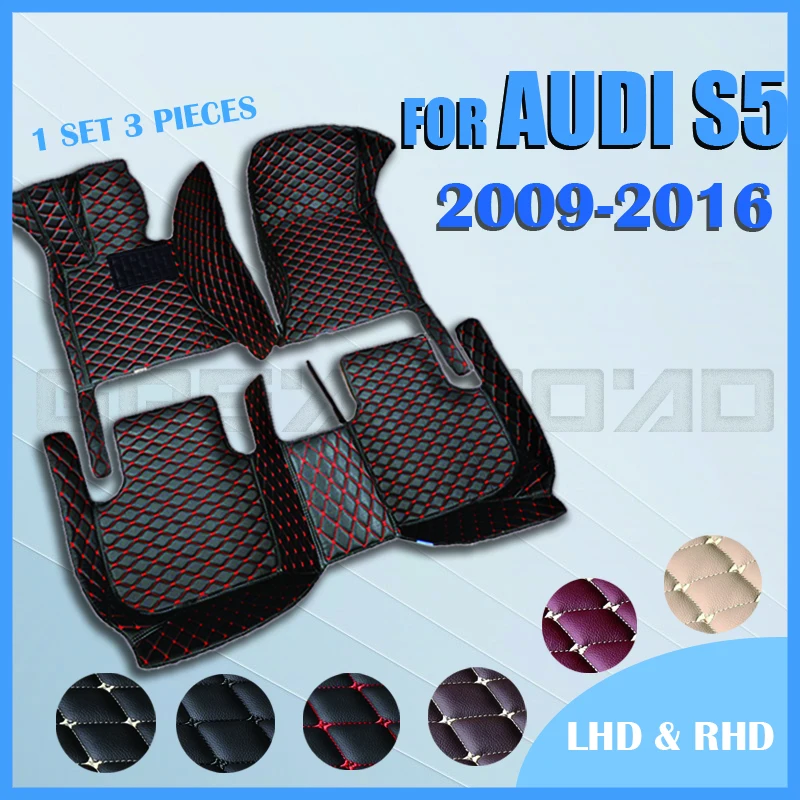 Coche alfombras de piso para AUDI S5 Sedán (Dos puertas) 2009 2010 2011 2012 2013 2014 2015 2016 Personalizado Almohadillas de las patas de automóviles