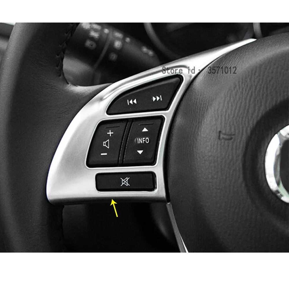 Para Mazda CX-5 CX5 2012 2013 2014 2015 2016 Coche Detector de Palo Estilo Plástico ABS Volante Interior Trim Kit de Lámpara de Marco