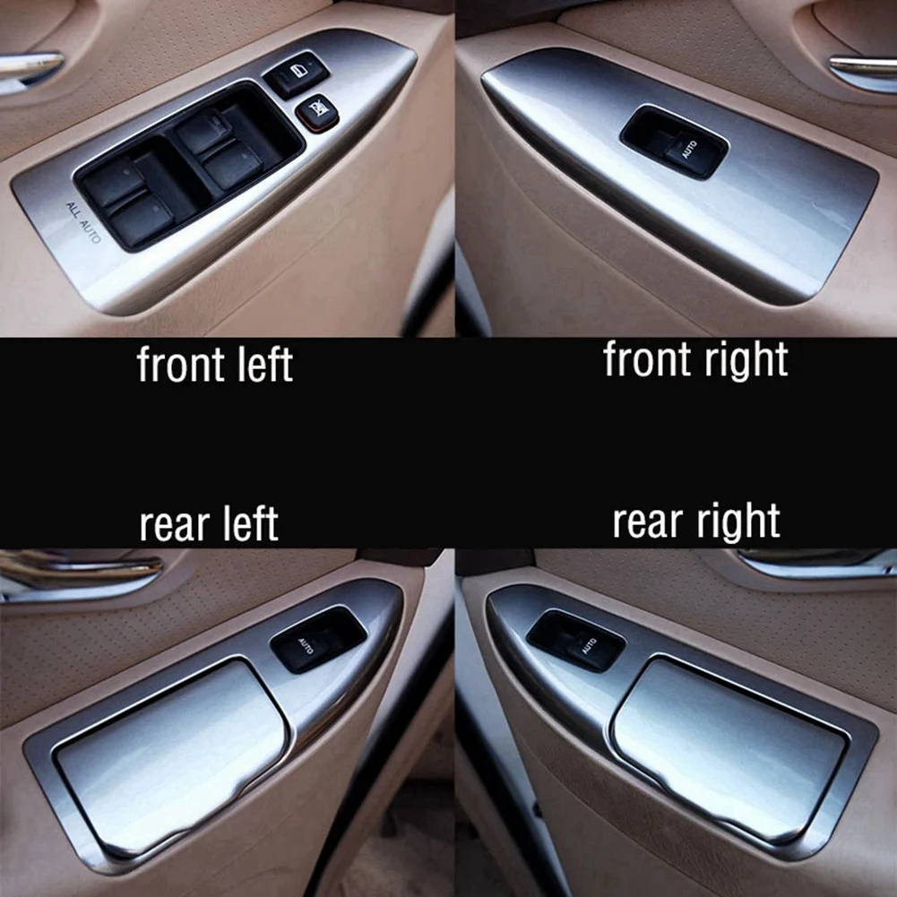 Coche Frontal Izquierda de la Ventana de Vidrio Interruptor de Botón del Panel del Marco de la Tapa para Toyota Land Cruiser Prado 120 LC120 2003-2009