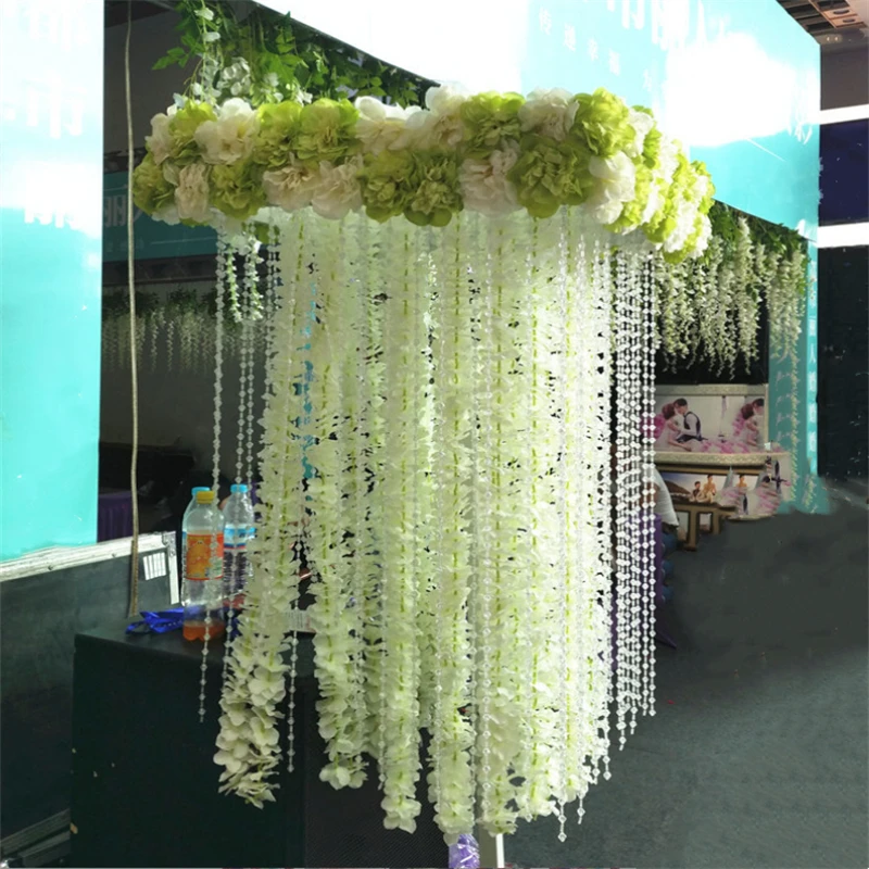 200cm Falso Flor de Hortensia Wisteria Cadena De BRICOLAJE en Casa de la Boda de Jardín Decoración de Flores Artificiales