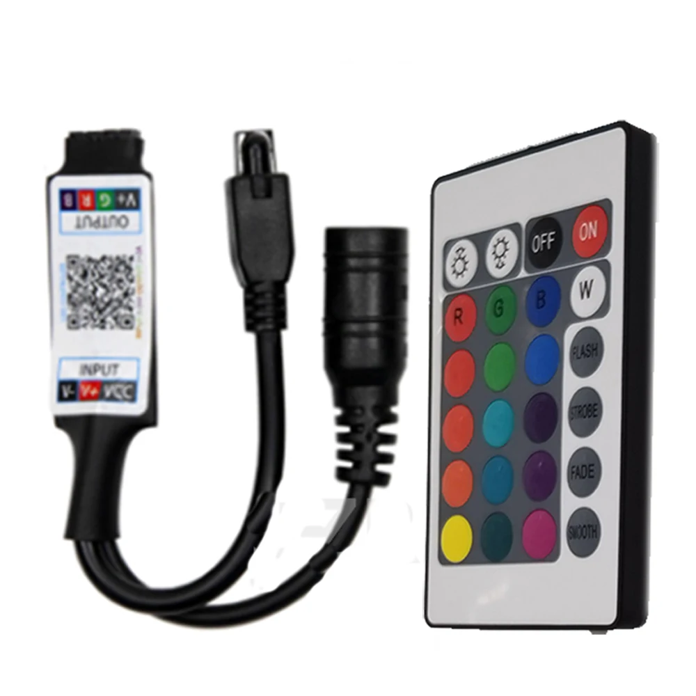 Controlador de Led LED de Bluetooth-compatible RGB Controler Luces LED Controlador mini Regulador Para DC5V 12V 24V RGB 3528 5050 LLEVÓ la Tira