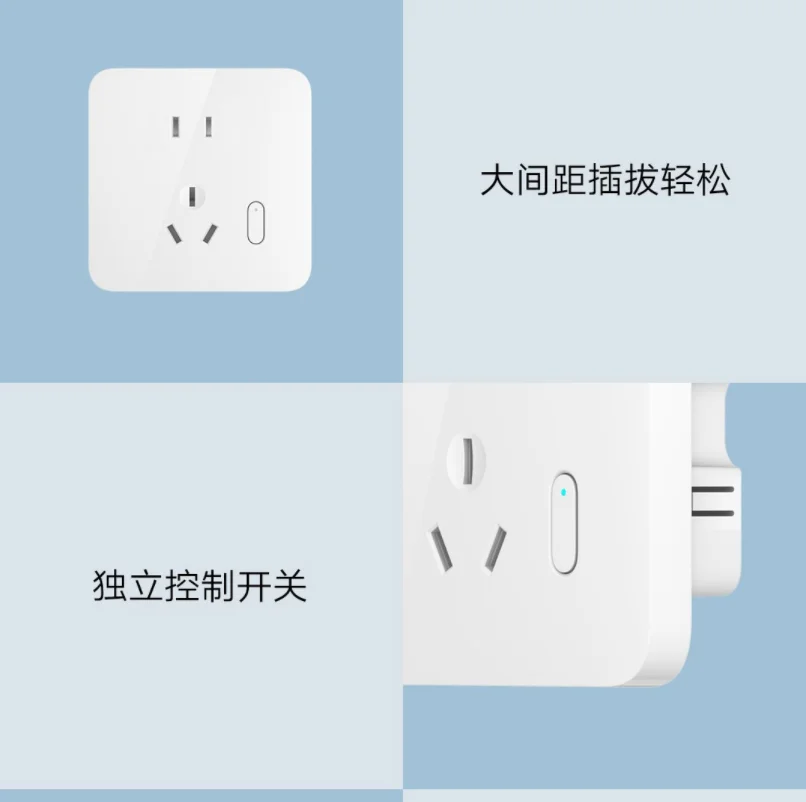 Xiaomi Mijia Inteligente de Enchufe de Pared de Corriente de la Pared de la Pared el Interruptor de Bluetooth de Malla Inalámbrica de Conexión de Socket de Trabajo Para Mijia Mi Casa de la APLICACIÓN