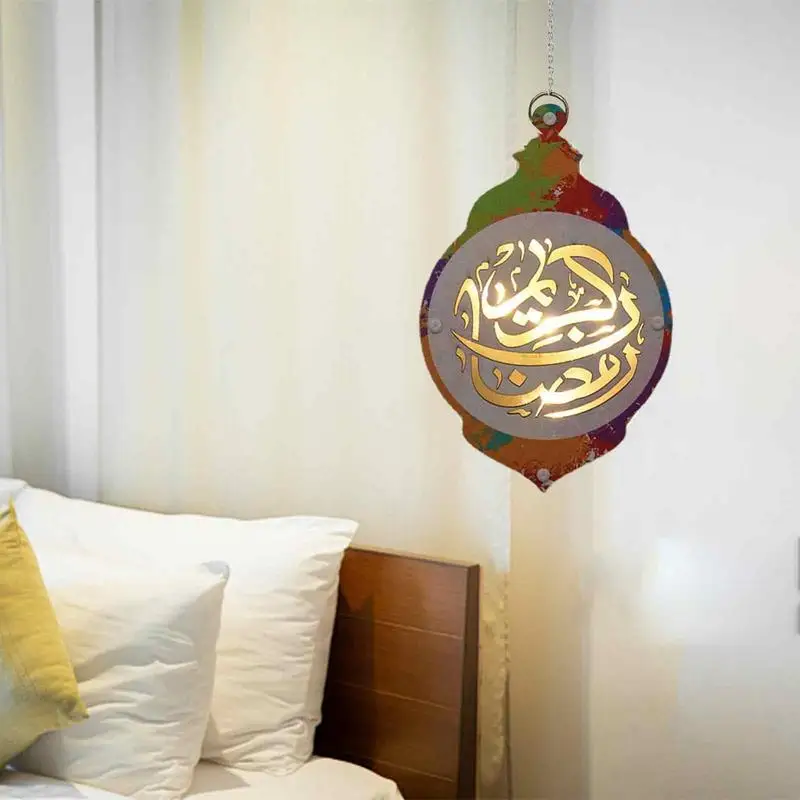 Eid Decoraciones de Luces Decorativas LED de Luz de Adornos Eid Decoración de la fiesta de Luces de Regalo de Parte de los Suministros de Madera de la Iluminación de la Decoración Para