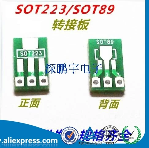 SOT89 a DIP SOT223 a DIP adaptador de la junta de 1,5 mm, clavijas de afinación de tono parche universal de la junta de
