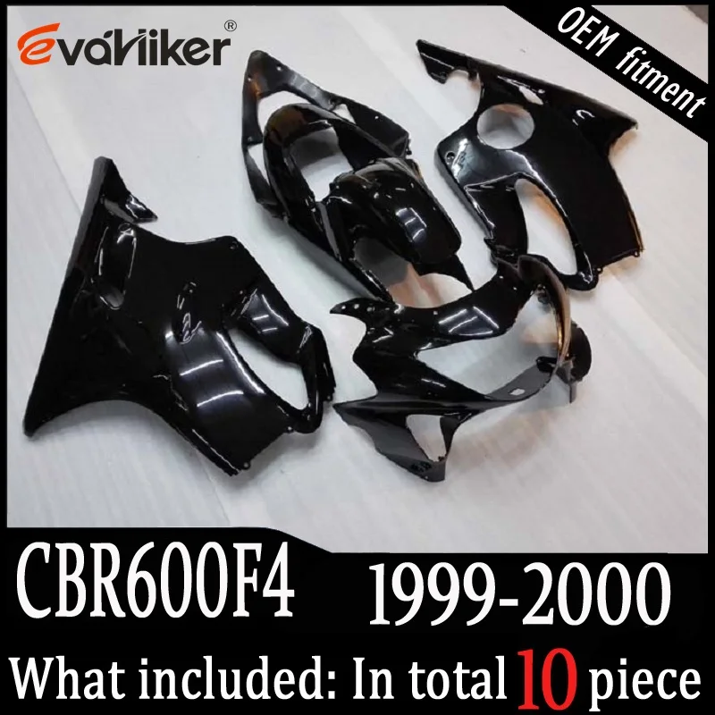inyección de Carenado kit para CBR600F4 1999 2000 negro CBR600 F4 99 00 ABS carenado de la motocicleta
