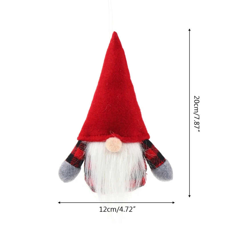 La Navidad Sueca Gnome Santa Muñeca De La Felpa Regalos Colgando Adornos Para El Árbol De Navidad 