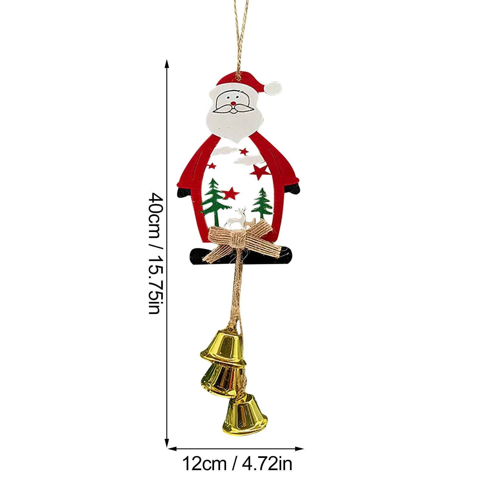 Diy Rojo del Árbol de Navidad/corazón/estrella de Madera Colgantes de Adornos Para el Hogar Árbol de Navidad Adornos de Niños Regalos Decoraciones #50g
