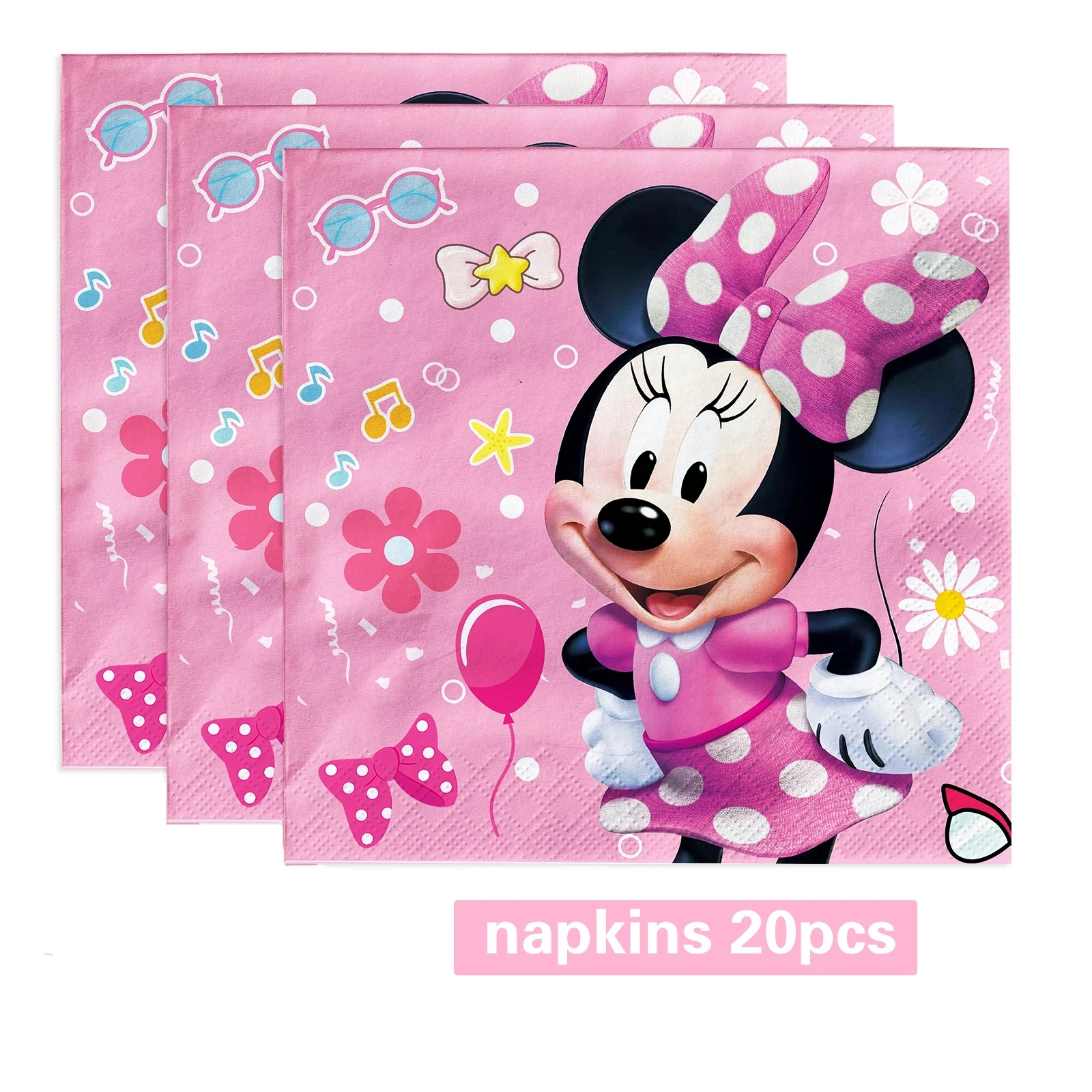 Minnie Mouse De La Fiesta De Cumpleaños Decoración De Las Niñas Vajillas Conjunto De Tazas De Placas Mantel De Globos De Baby Shower Fuentes Del Partido