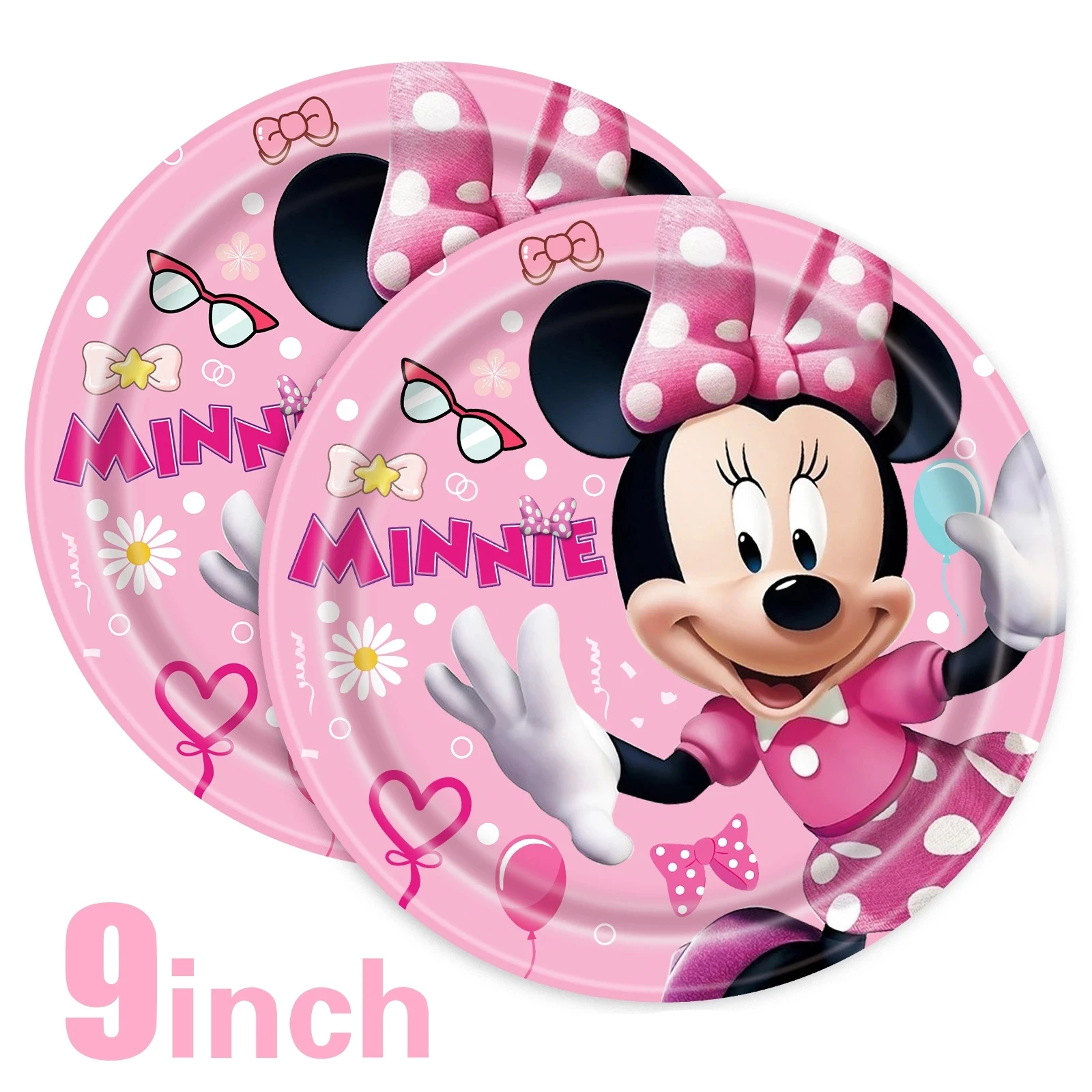 Minnie Mouse De La Fiesta De Cumpleaños Decoración De Las Niñas Vajillas Conjunto De Tazas De Placas Mantel De Globos De Baby Shower Fuentes Del Partido