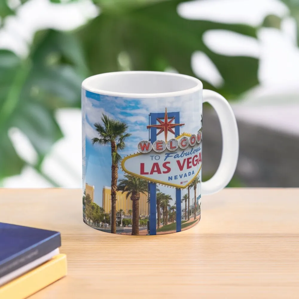 Las Vegas, Nevada - Icónico Bienvenido a la Fabulosa Las Vegas Signo Taza de Café Lindo Taza de Anime Taza de Cerámica Taza Tazas de café Espresso